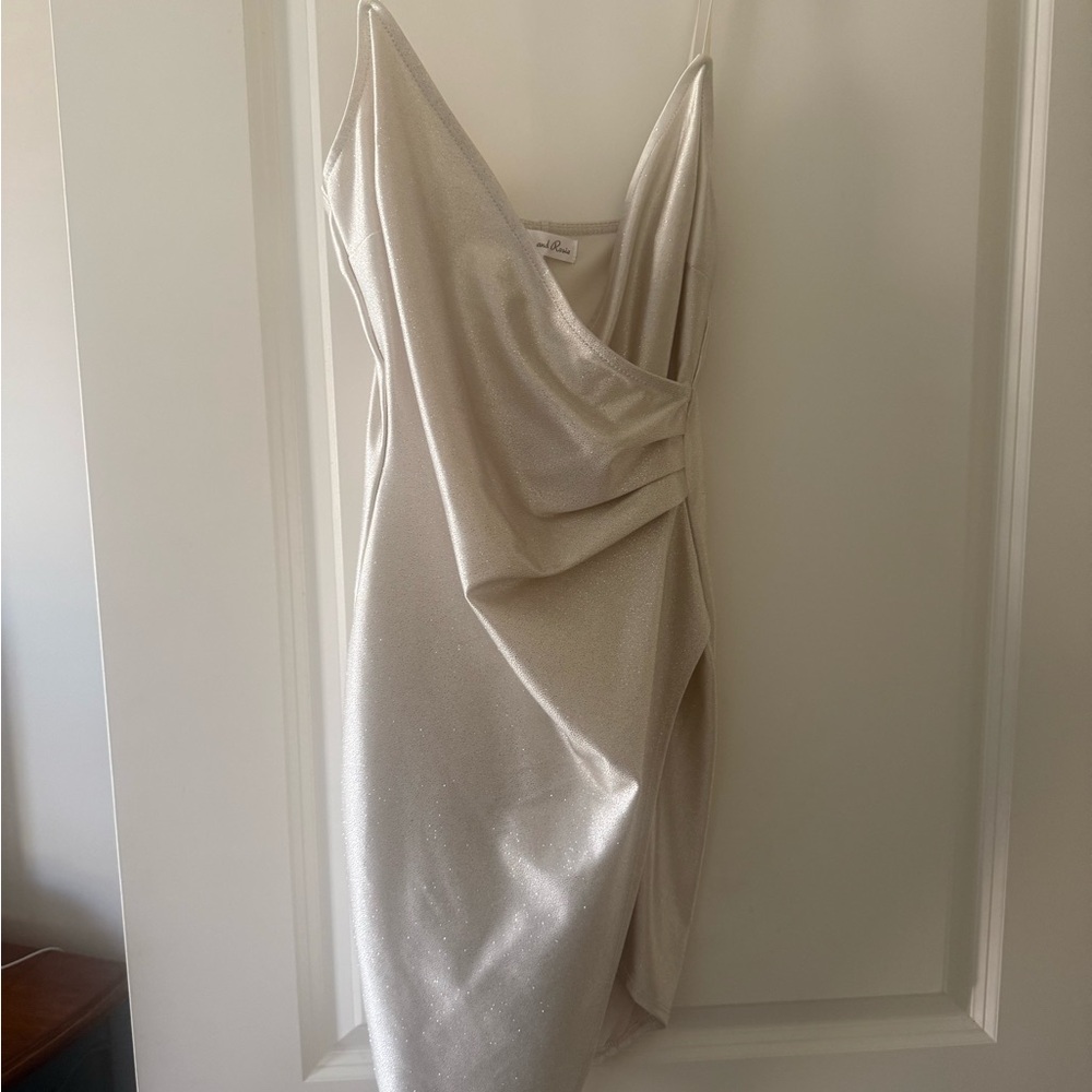 Honey and Rosie Asymmetrical Cream Dress